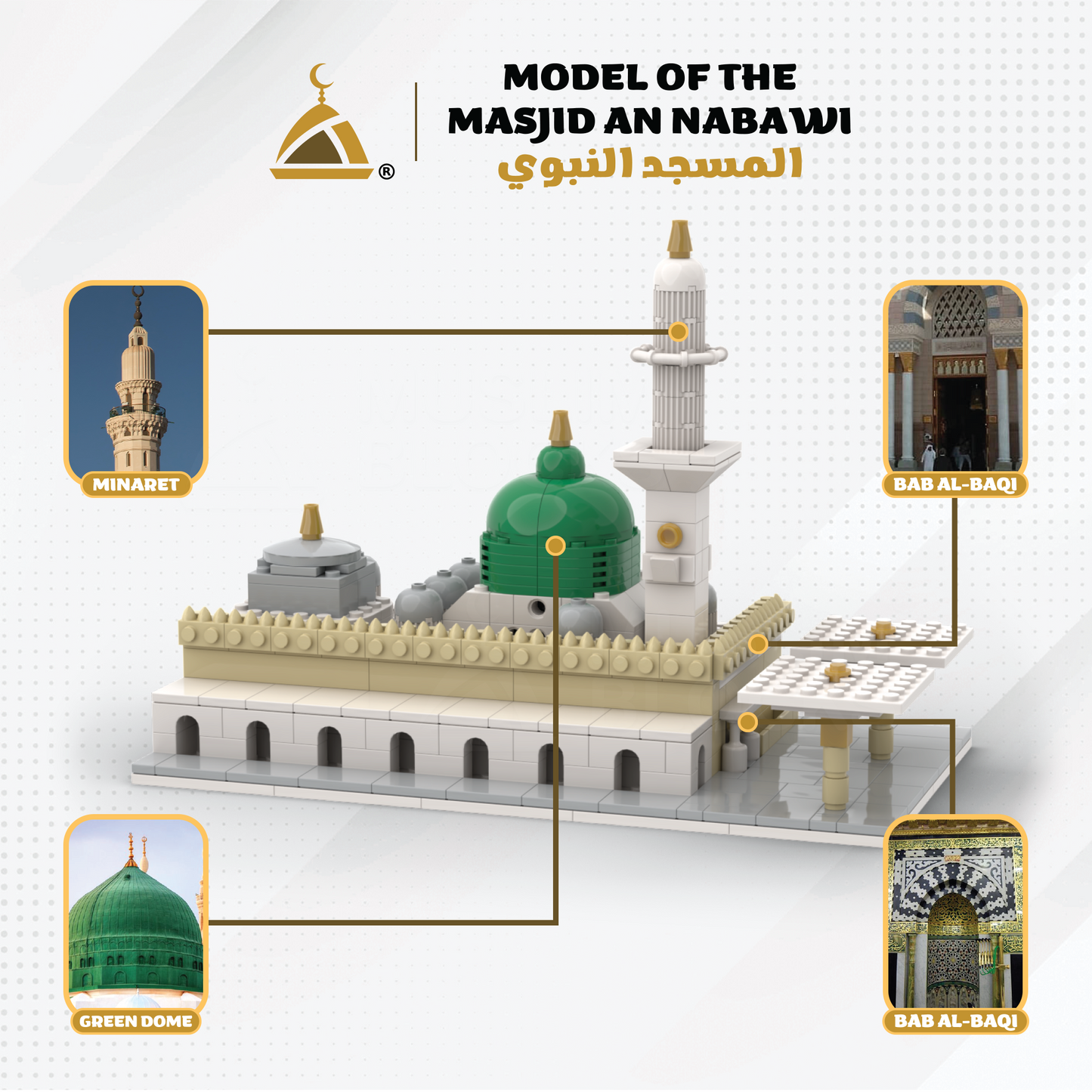 Masjid An Nabawi - Islamic Building Blocks Set of the Prophet's Mosque