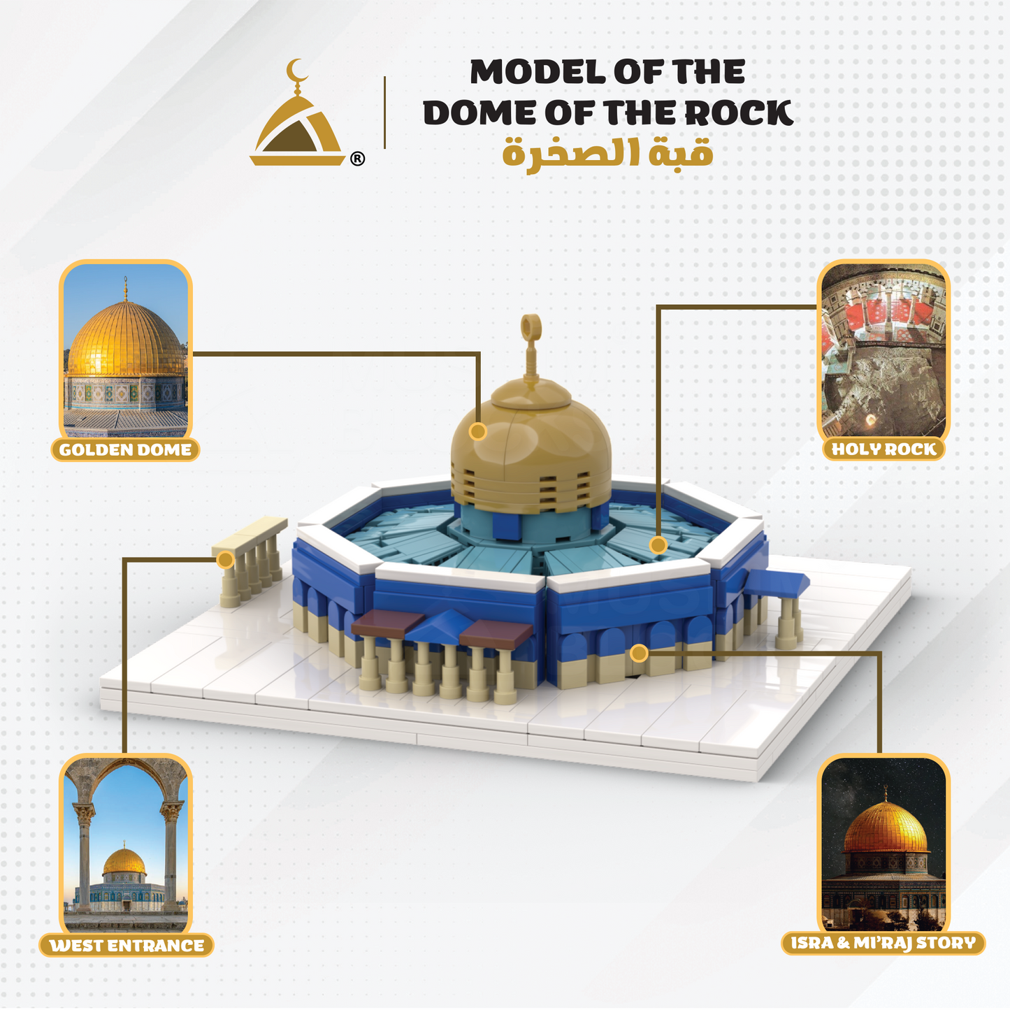 Al Aqsa - Ensemble de blocs de construction islamiques Dôme du Rocher